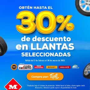 Catálogo Megamaxi en Manta |  30% dscto en LLANTAS  | 2025-03-10T00:00:00.000Z - 2025-03-30T00:00:00.000Z
