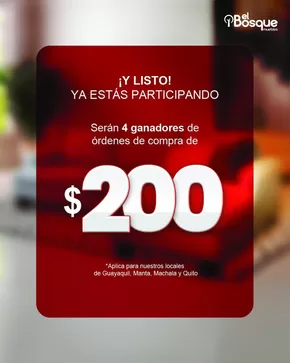 Catálogo Muebles el Bosque en Machala | Ya estas participando | 2025-03-13T00:00:00.000Z - 2025-03-31T00:00:00.000Z
