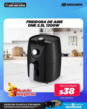 Catálogo Novicompu | Freidora de Aire On 2.5l | 2025-03-19T00:00:00.000Z - 2025-03-31T00:00:00.000Z