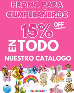 15%of en todo Nuestro Catalogo