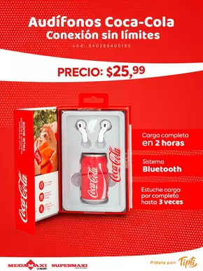 Catálogo Megamaxi en Manta | Audifono Coca-Cola  | 2025-03-25T00:00:00.000Z - 2025-03-31T00:00:00.000Z