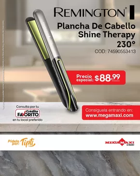 Catálogo Megamaxi en Manta | Plancha De Cabllo Shine Therapy | 2025-03-25T00:00:00.000Z - 2025-03-31T00:00:00.000Z