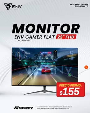 Catálogo Novicompu | Monitor env gamer flat  | 2025-05-01T00:00:00.000Z - 2025-05-31T00:00:00.000Z