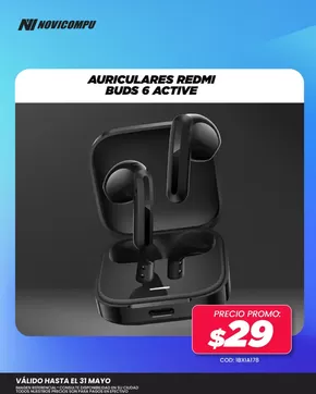 Catálogo Novicompu | Auriculares redmi buds 6 active | 2025-05-08T00:00:00.000Z - 2025-05-31T00:00:00.000Z