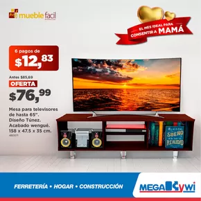 Catálogo Kywi en Guayllabamba | Con las mesas para televisores de Mueblefácil, tu hogar se ve más ordenado, moderno y acogedor | 2025-05-09T00:00:00.000Z - 2025-05-31T00:00:00.000Z