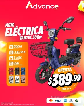 Catálogo Advance en Cuenca | Moto electrica vantec 500w | 2025-05-12T00:00:00.000Z - 2025-05-18T00:00:00.000Z