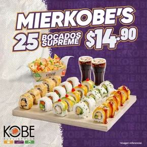 Catálogo Kobe Sushi Express en Duran | Mierkobes 25 bocados supreme | 2025-05-15T00:00:00.000Z - 2025-05-28T00:00:00.000Z
