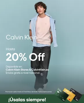 Catálogo Banco de Machala | Calvin Klein hasta 20%off | 2025-05-15T00:00:00.000Z - 2025-05-31T00:00:00.000Z