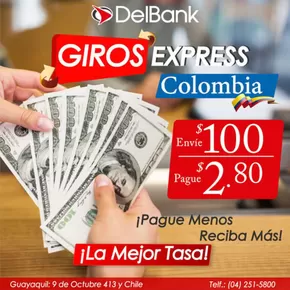 Catálogo Banco Delbank en Ibarra | Giros express colombia  | 2025-06-17T00:00:00.000Z - 2025-06-22T00:00:00.000Z