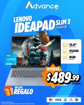 Catálogo Advance en Guayaquil | Lenovo ideapad | 2025-06-18T00:00:00.000Z - 2025-06-22T00:00:00.000Z