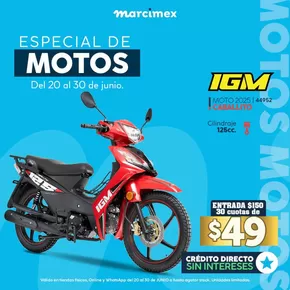 Catálogo Marcimex en Machala | Especial de Motos  | 2025-06-20T00:00:00.000Z - 2025-06-30T00:00:00.000Z