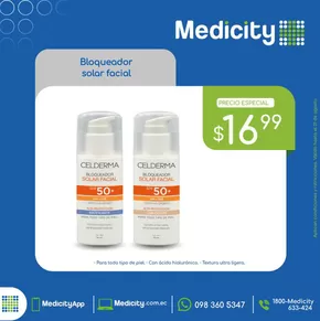 Catálogo Farmacias Medicity en Ambato | Bloqueador solar facial | 2025-06-27T00:00:00.000Z - 2025-08-31T00:00:00.000Z