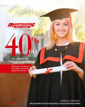 Catálogo Martinizing Dry Cleaning en Santa Elena | 40%off en lavado de tunicas y birretes  | 2025-06-27T00:00:00.000Z - 2025-07-12T00:00:00.000Z