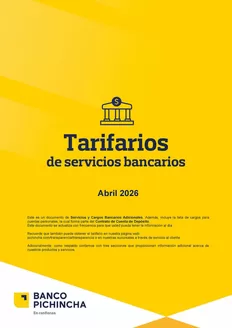 Catálogo Banco del Pichincha en Coronel Marcelino Maridueña | Tarifarios de servicios bancarios | 2026-04-07T00:00:00.000Z - 2026-06-30T00:00:00.000Z