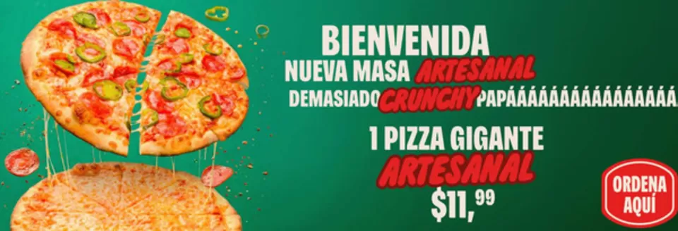 Catálogo Papa John's en Duran | Bienvendida | 2026-04-15T00:00:00.000Z - 2026-04-30T00:00:00.000Z